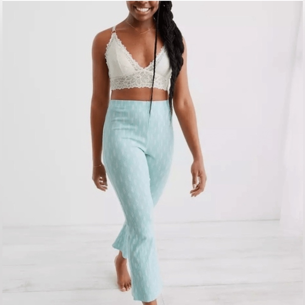 NWT Aerie Ribbed Cropped Flare Lounge Pants